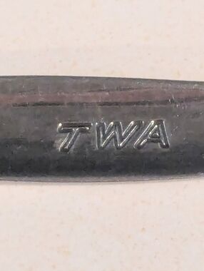 TWA Airline Spoon, International Silver Co. Vintage, Excellent Used Condition